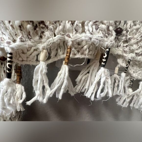 MOHÍTO ITALY MACRAMÉ OPEN KNIT OPEN FRONT SWEATER SIZE L - Picture 6 of 8